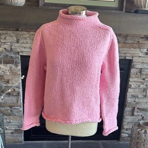 Handmade Cozy Pink Turtleneck Sweater